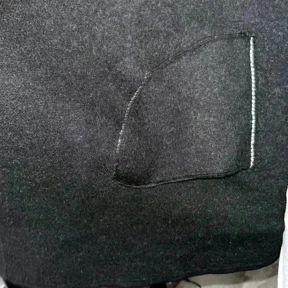 Talbots NWT Long Cardigan Merino Wool Black & White Chevron black trim Size 2Xp - Picture 9 of 12